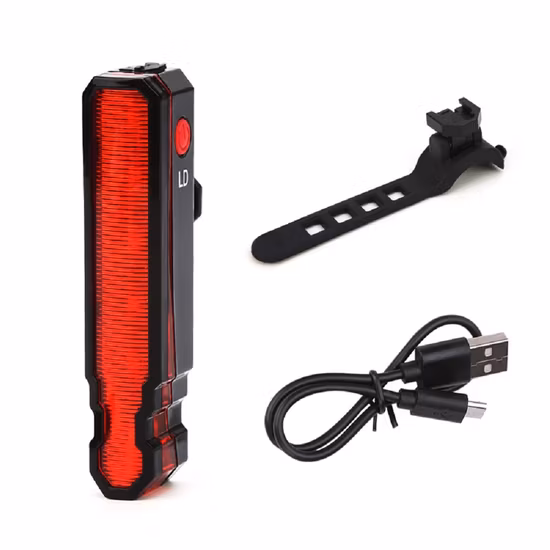 Bicycle Rear Light Helmet Flash Warning Light Safety Light Rechargeable for All Handlebars Universal Bicycle Taillight USB Wbb18308